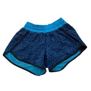 Lululemon Tracker Short III Samba Snake Kayak Blue 4" Inseam Size 6
